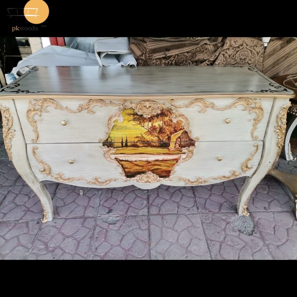 Antique Chester with Acrylic Hand Painting