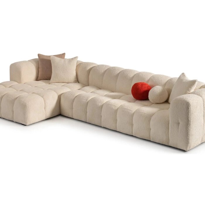 Boucle Sofa Pkwoods L Shape Boucle Sofa Pkwoods L Shape
