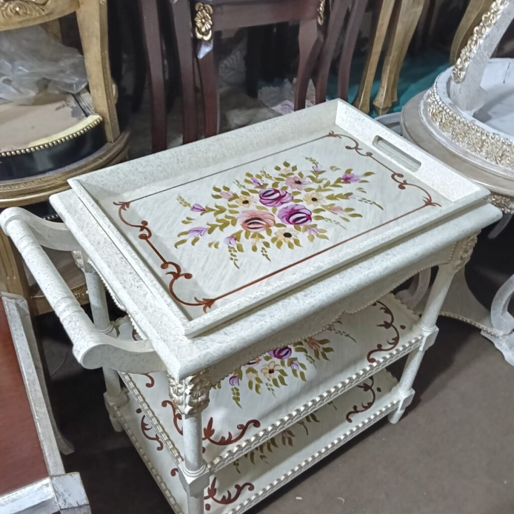 Vintage Desire White Tea Trolley