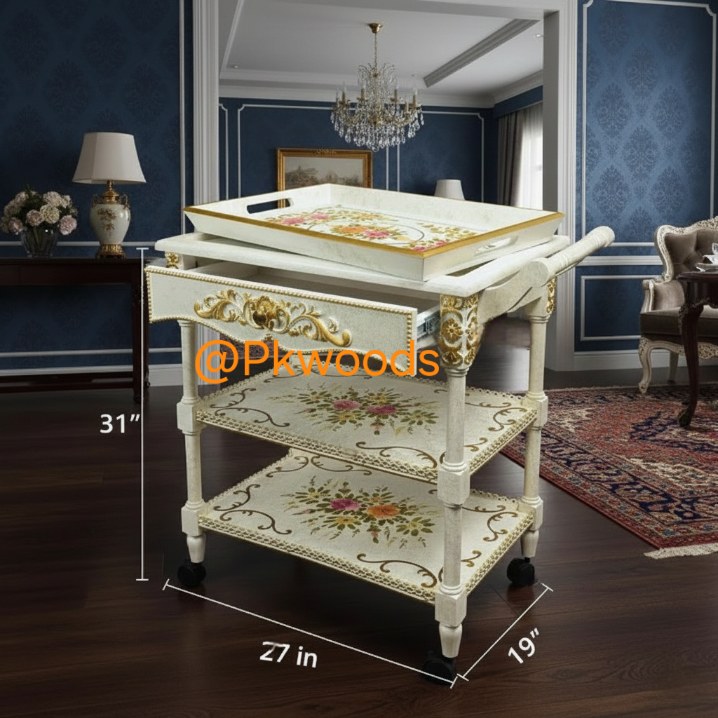 Imperial Floral WhiteTea Trolley