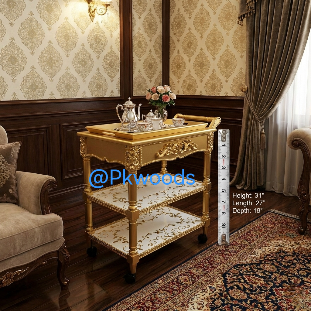 Goldcrest Royale Handcrafted Tea Trolley