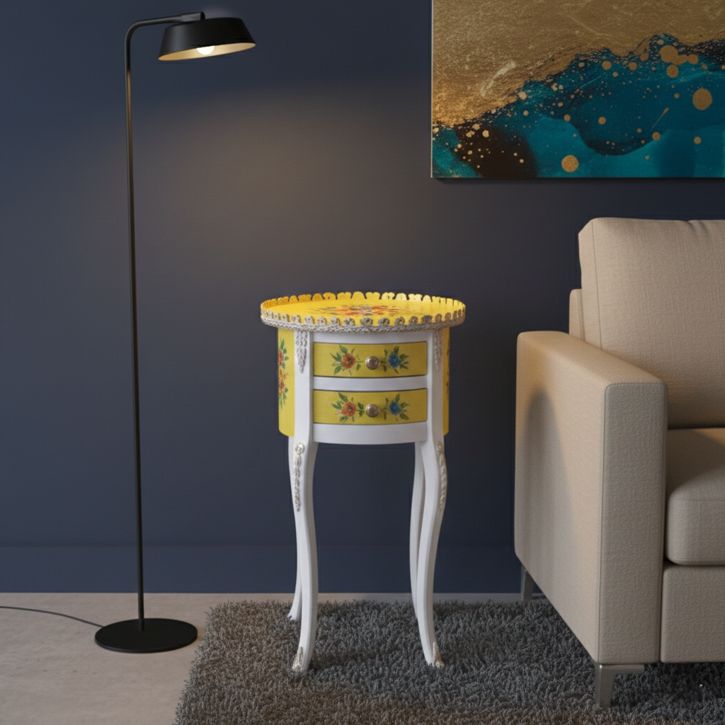PK Woods Lemon Blossom Accent Table