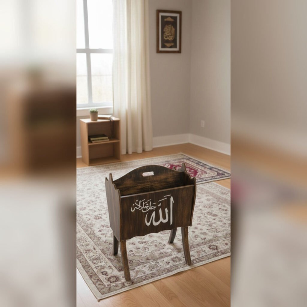 Brown Antique Hand-Painted Prayer Stand