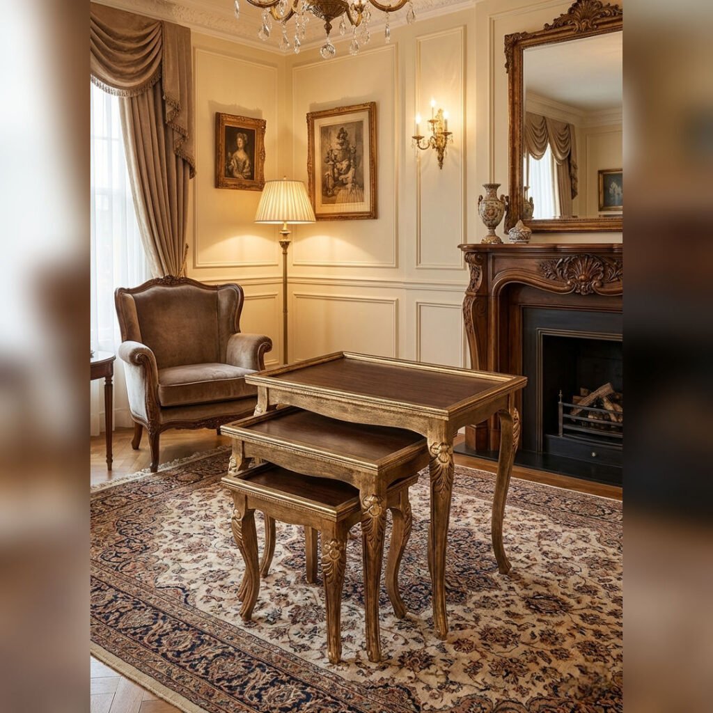 Victorian Elegance Nesting Tables Set of 3