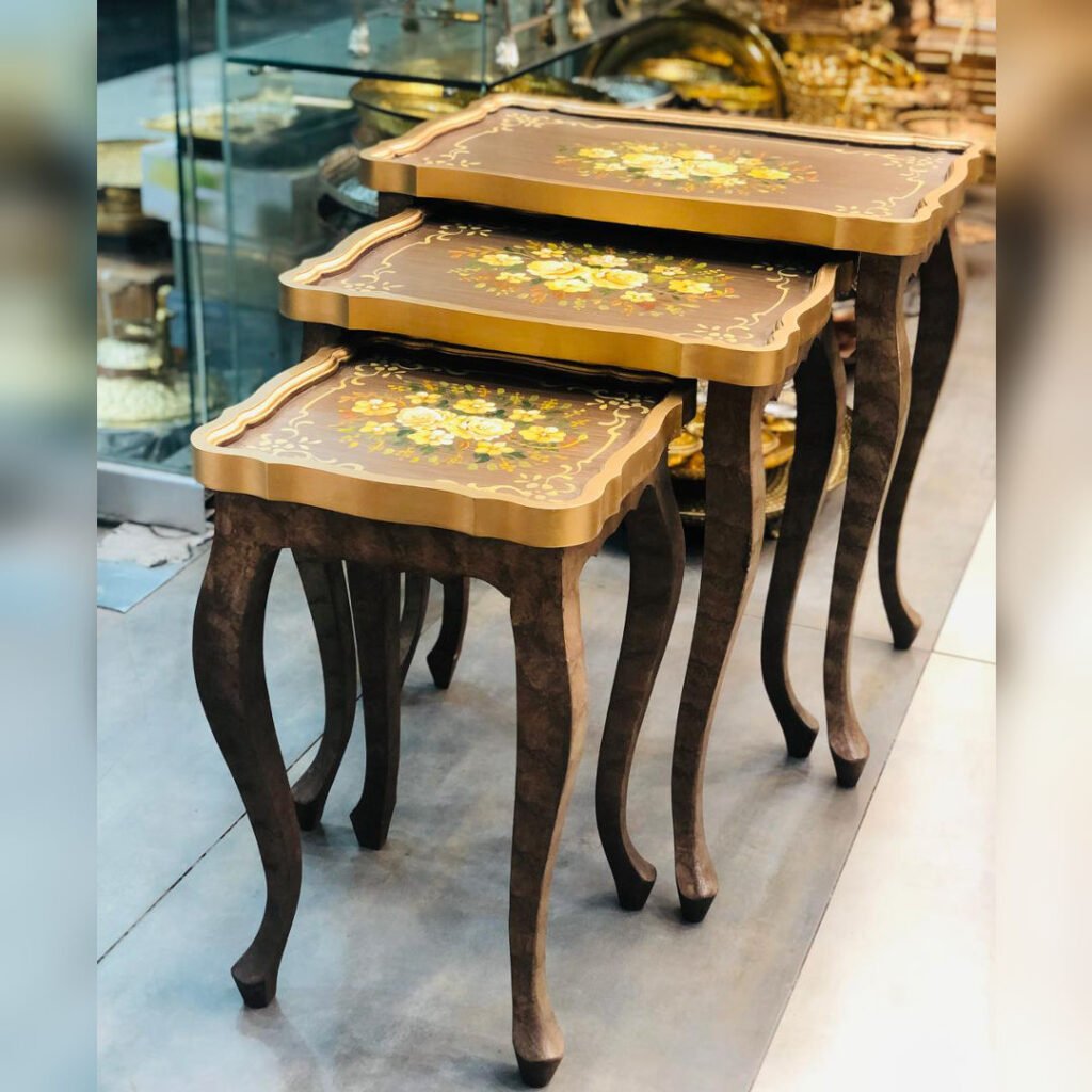 Amber Bloom Nesting Table Set of 3