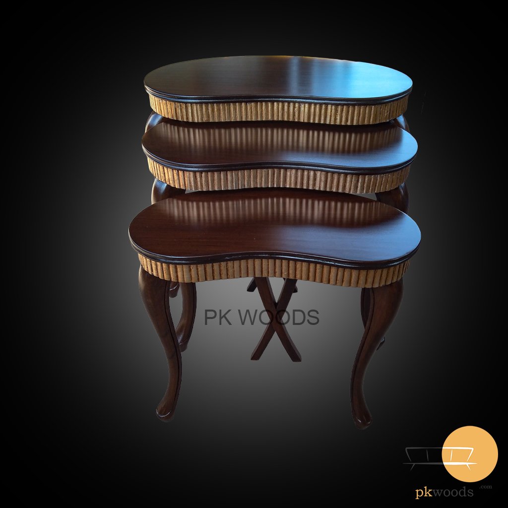 Royal Kidney shaped Nesting Table Set of 3