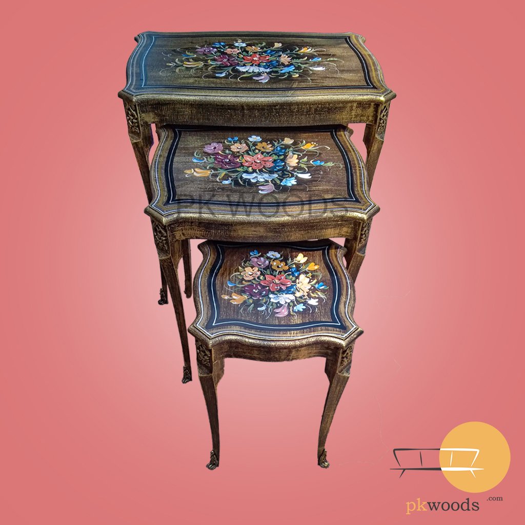 Regal Blossom Nesting Table Set of 3