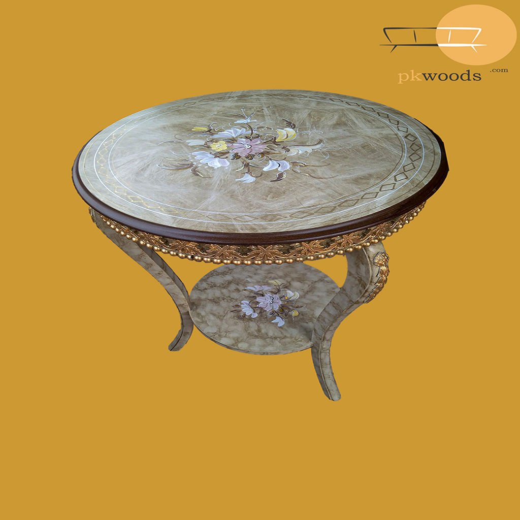 Floral Antique Side Table