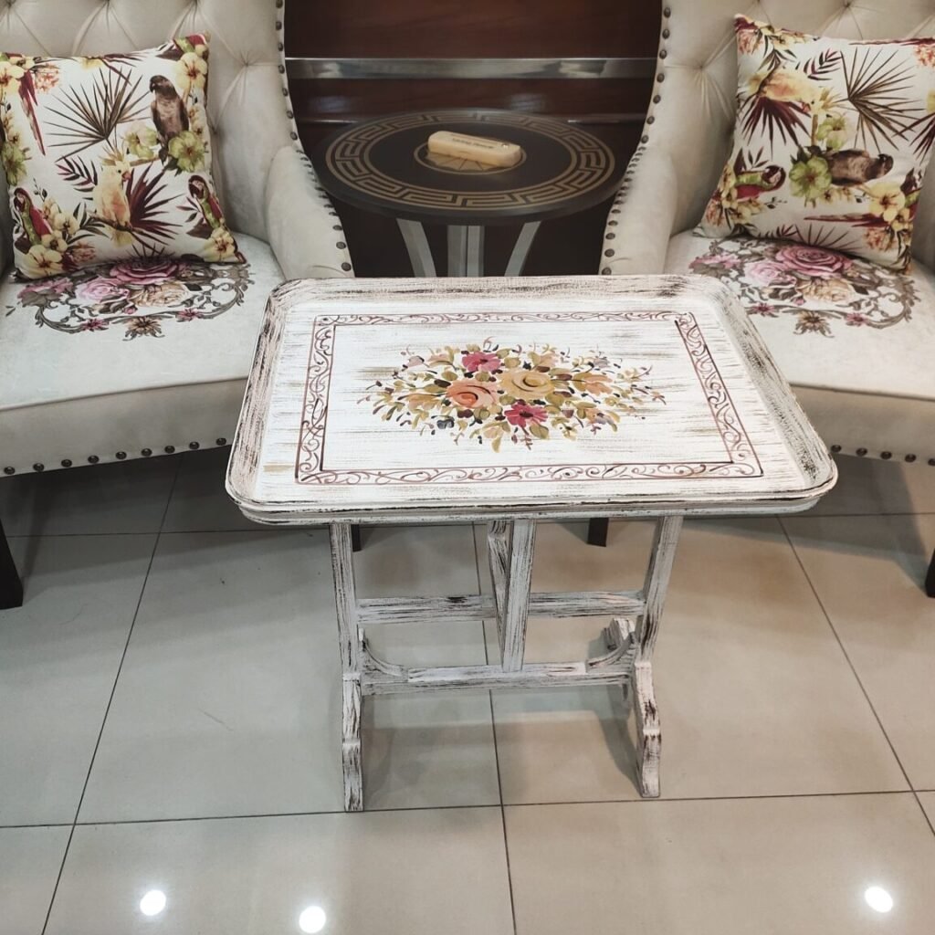 Antique Rose Hand-Painted Tray