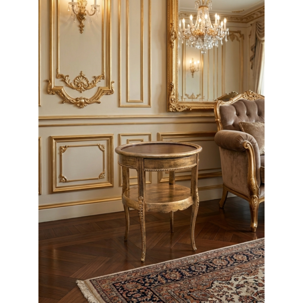 Antique Elegance Oval Accent Wooden Table