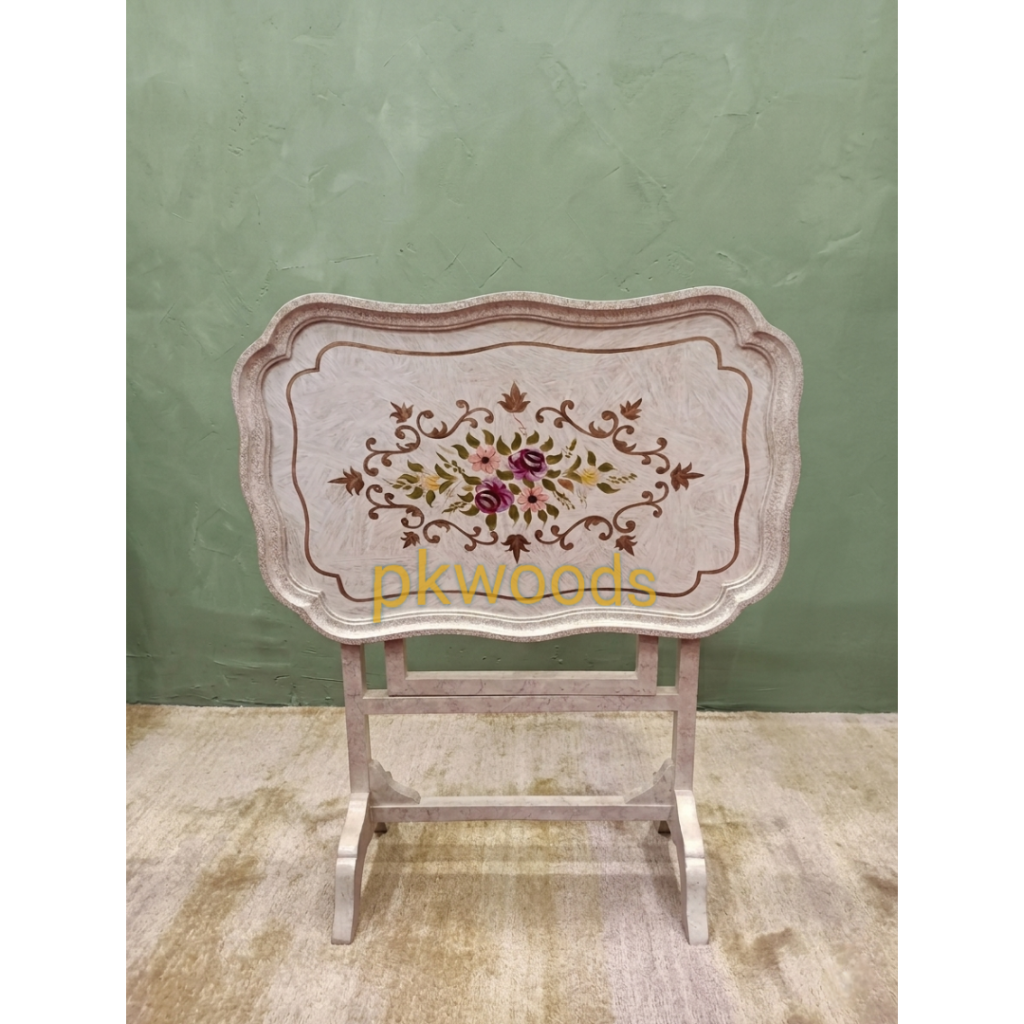 Floral Breeze Hand Painted Foldable Tray Table