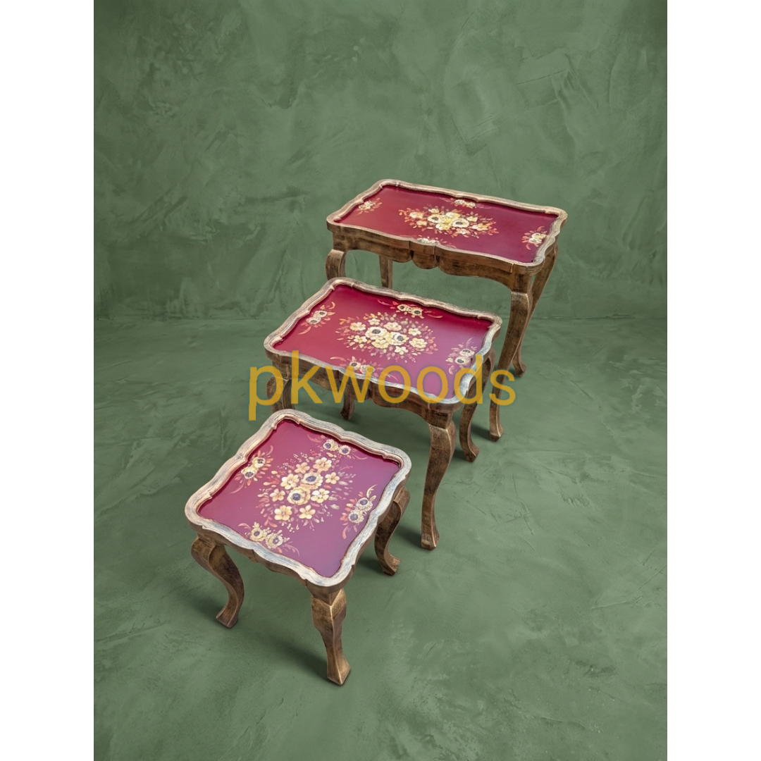 Crimson Royale Nesting Tables Set